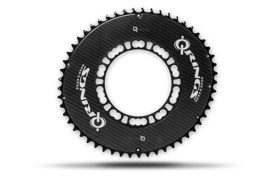 Politie eindpunt versneller Rotor Q-Rings QCarbon 110bcd Outer Chainring | R&A Cycles